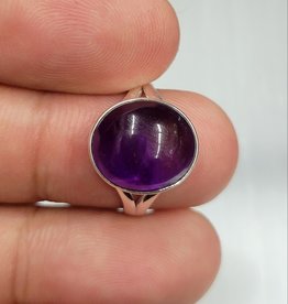 Amethyst Ring B - Size 8 Sterling Silver