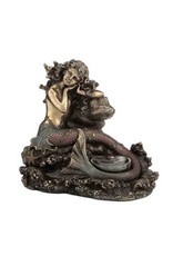 Studio Collection Mermaid on Rock Statue/Candle Holder 6.5"x 6"