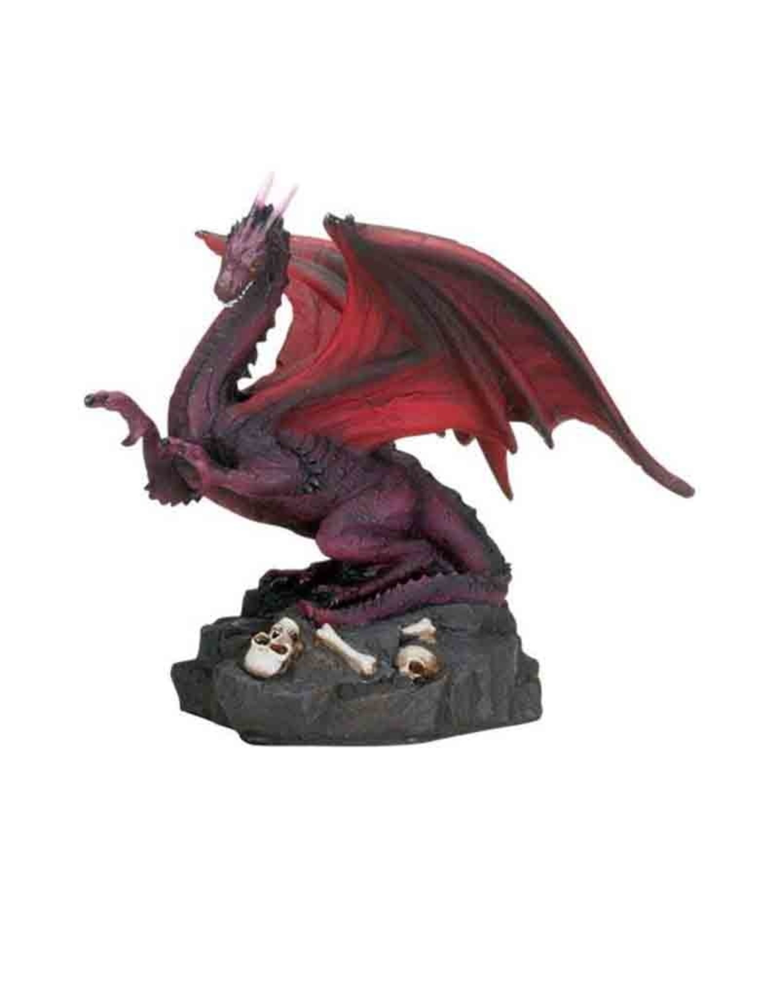 Summit Bone Collector Dragon Purple Abraxas Statue 4.75"x4.25"x5"