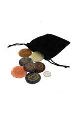 Chakra 7 Symbol Engraved Set with Velvet Bag