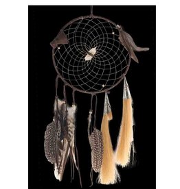 Monague Native Crafts Dream Catcher Dream Teaching 9" Brown
