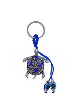 Evil Eye Turtle w/ Beads  Keychain - 4"