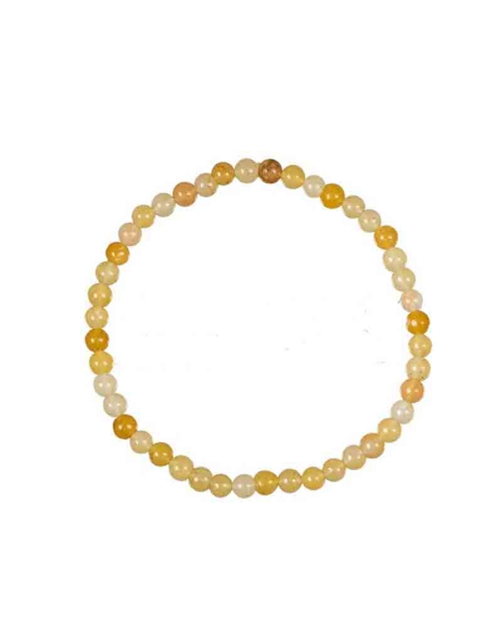 Yellow Jade 4MM  Bracelet