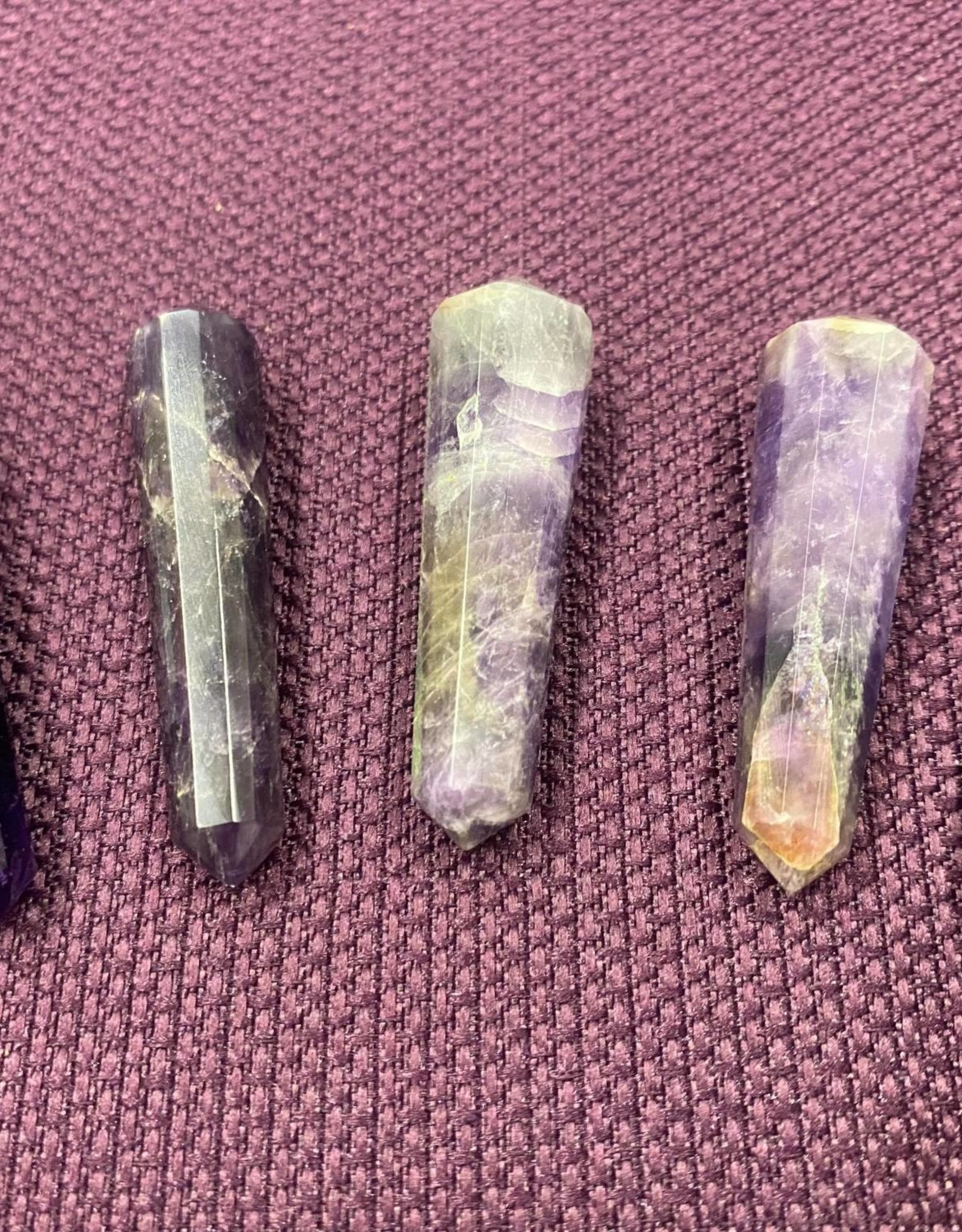 Mini Amethyst Double Terminated / Vogel Wand 12 Sides