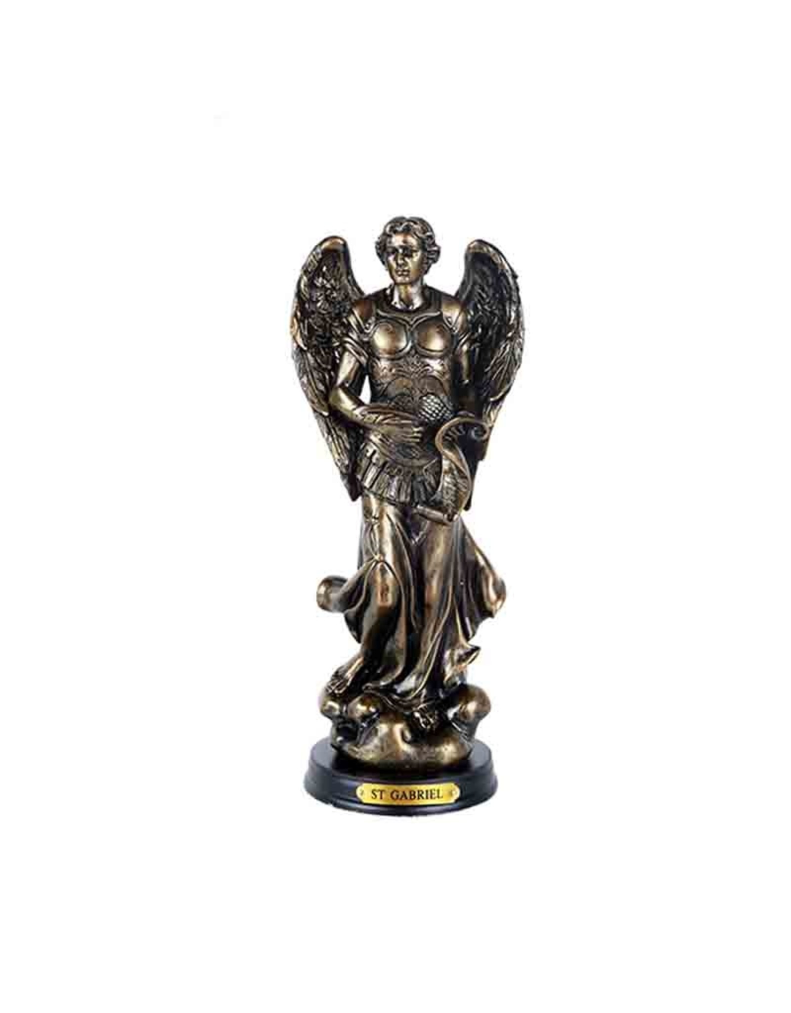 Pacific Trading Archangel Gabriel Golden Statue  3 1/2" x 3 1/2" x 8 1/8"