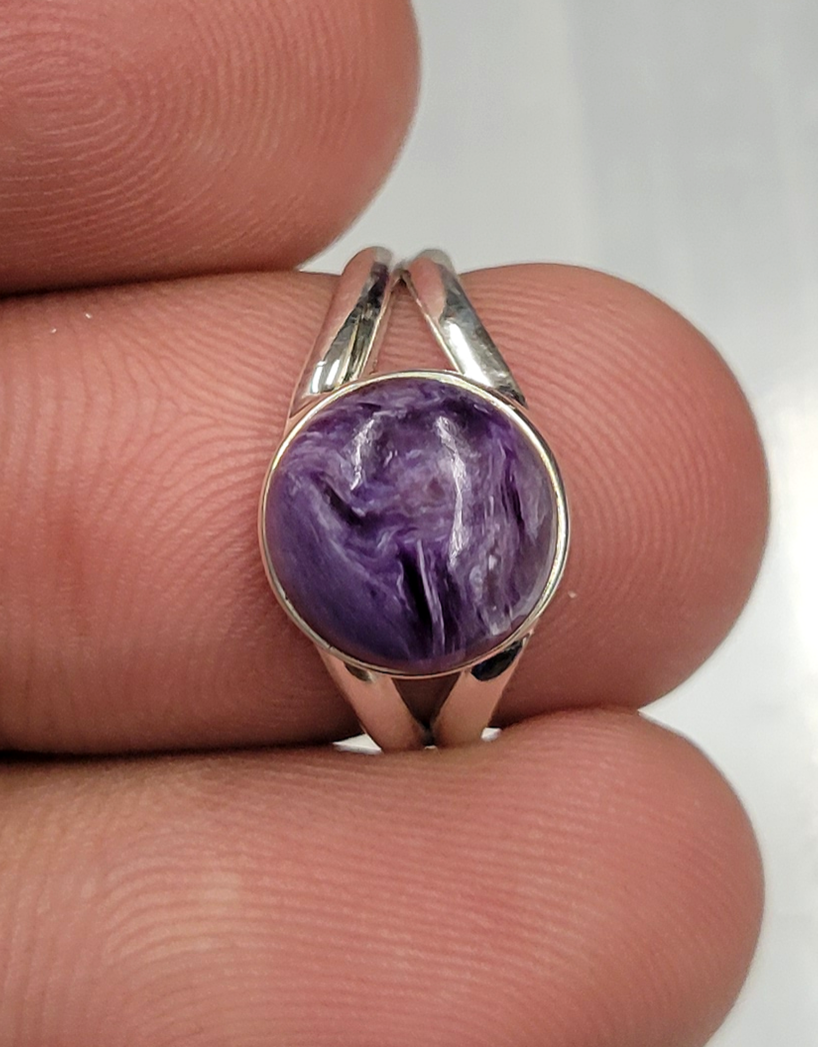 Charoite Ring - Size 6 Sterling Silver
