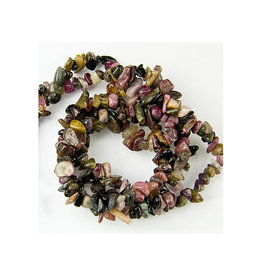 Mixed Tourmaline Chip Necklace 36"