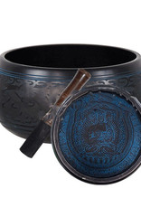 Medicine Buddha Blue Singing Bowl 7" - Solar Plexus Chakra - Note E