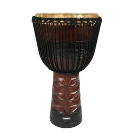 Groove Masters Natural Wood Djembe Drum - Diamond Carving  - 2 Ft tall 12" Head