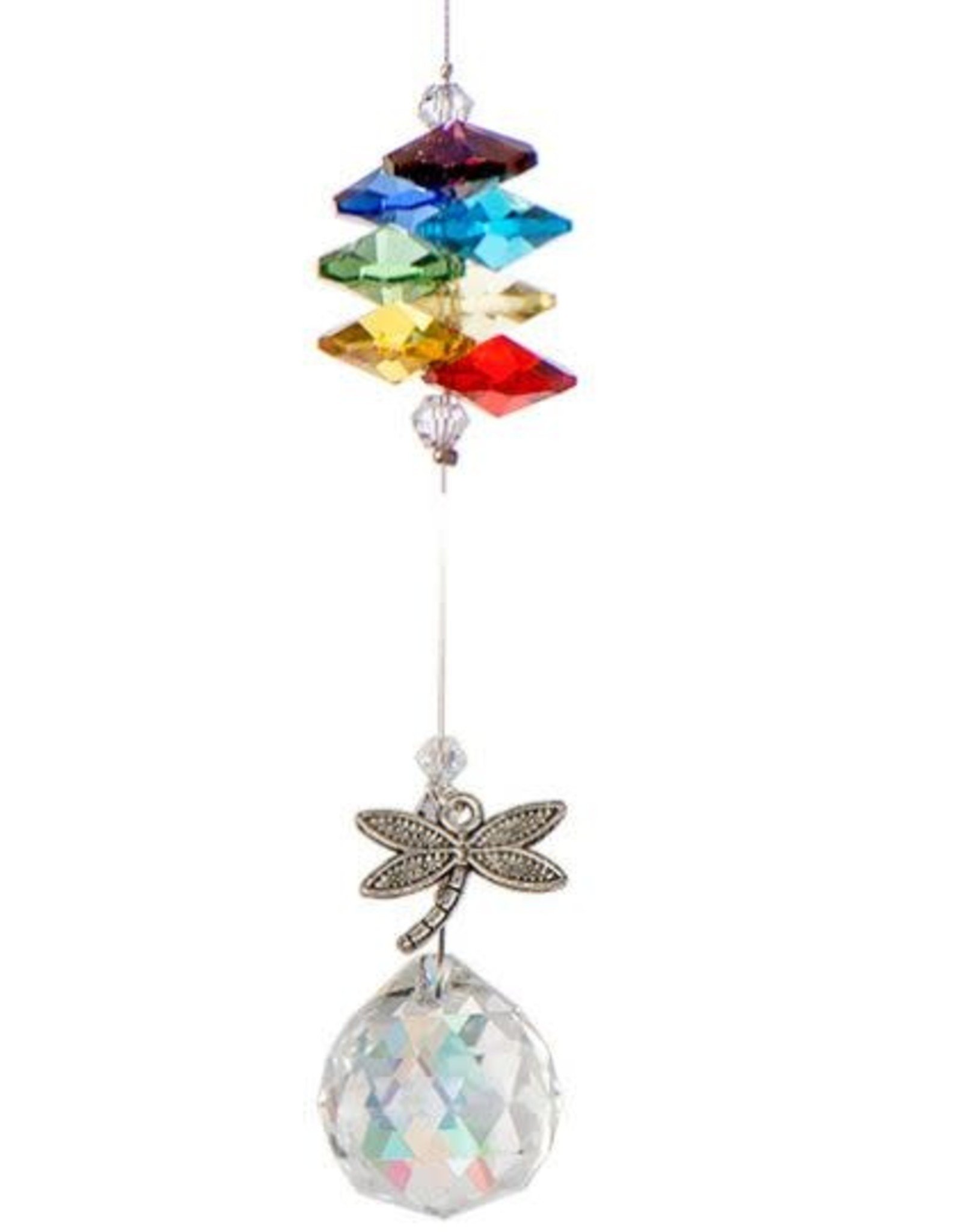 Off The Wall Creations Crystal Art -  Pewter Charm Chakra - Dragonfly