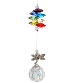 Off The Wall Creations Crystal Art -  Pewter Charm Chakra - Dragonfly