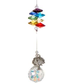 Off The Wall Creations Crystal Art -  Pewter Charm Chakra - Tree of Life