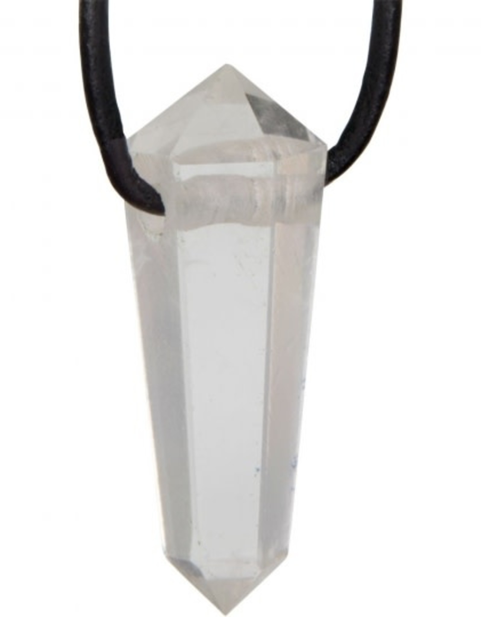 2 Points Clear Quartz Necklace White Feather Holistic Arts