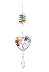 Crystal Art - Wire Tree of Life Suncatcher - Heart Chakra