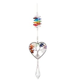 Crystal Art - Wire Tree of Life Suncatcher - Heart Chakra