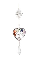 Crystal Art - Wire Tree of Life Suncatcher - Heart Clear