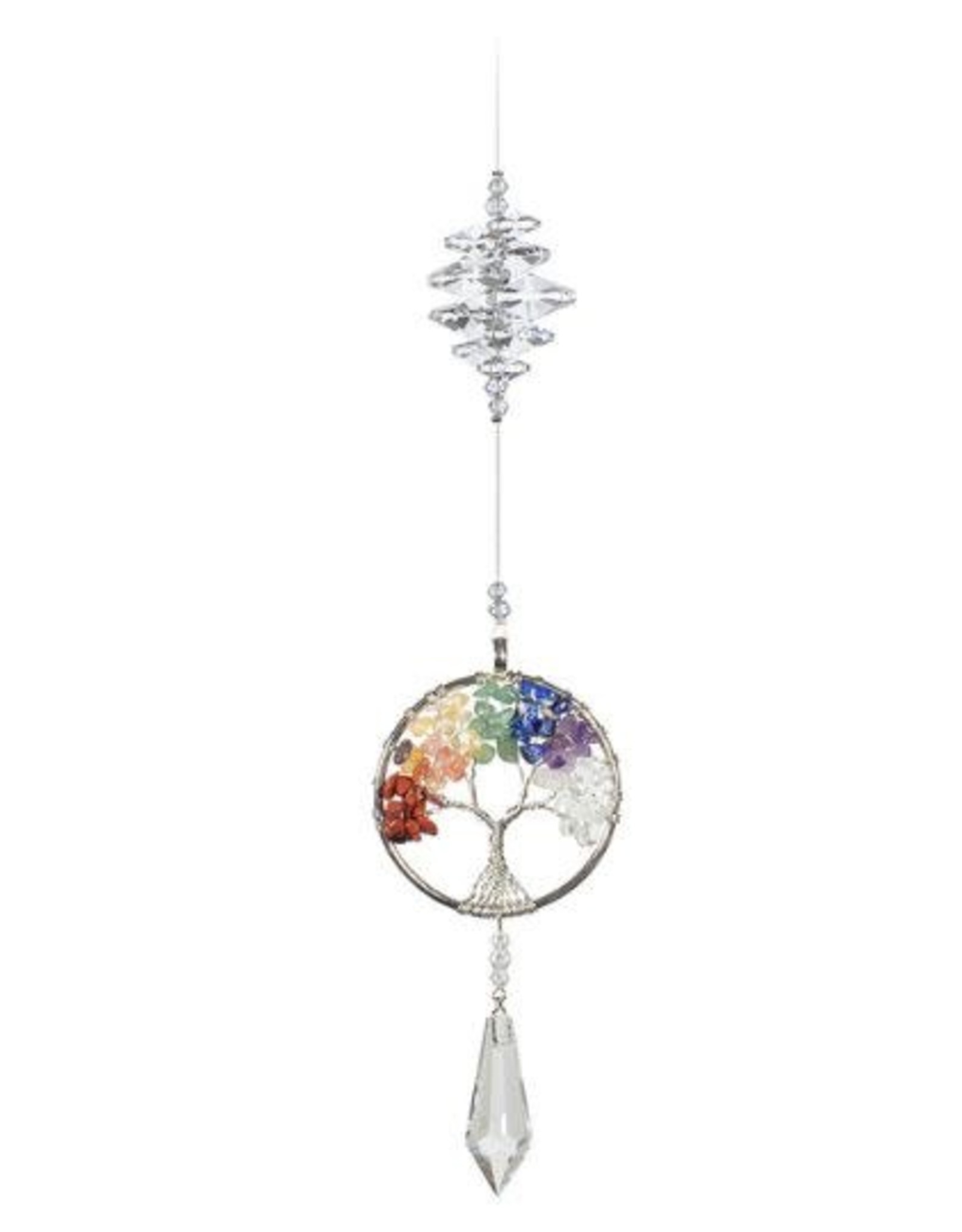 Crystal Art - Wire Tree of Life Suncatcher - Circle Clear