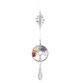 Crystal Art - Wire Tree of Life Suncatcher - Circle Clear