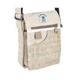 Earth's Elements Hemp Natural Messenger Bag 7in x 9in x 3in