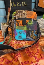 Earth's Elements Patchwork Messenger Bag 7in x 9in x 3in