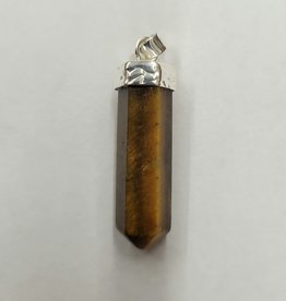 Tiger's Eye Faceted Bullet Pendant