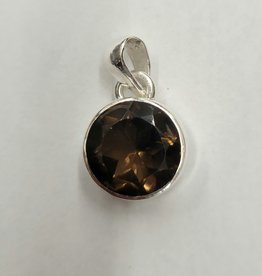 Smoky Quartz Pendant B - Sterling Silver