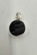 Black Tourmaline Pendant C Sterling Silver