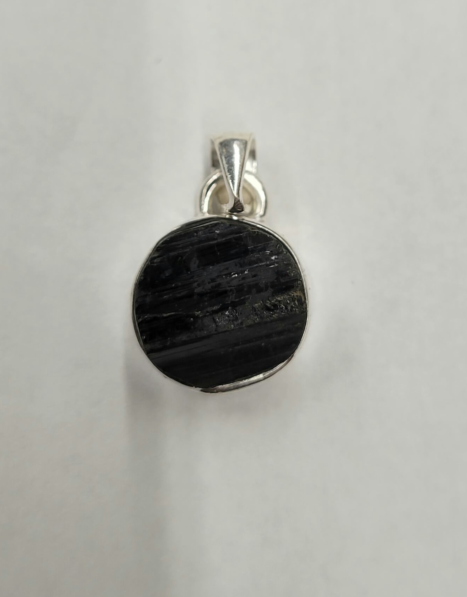 Black Tourmaline Pendant C Sterling Silver