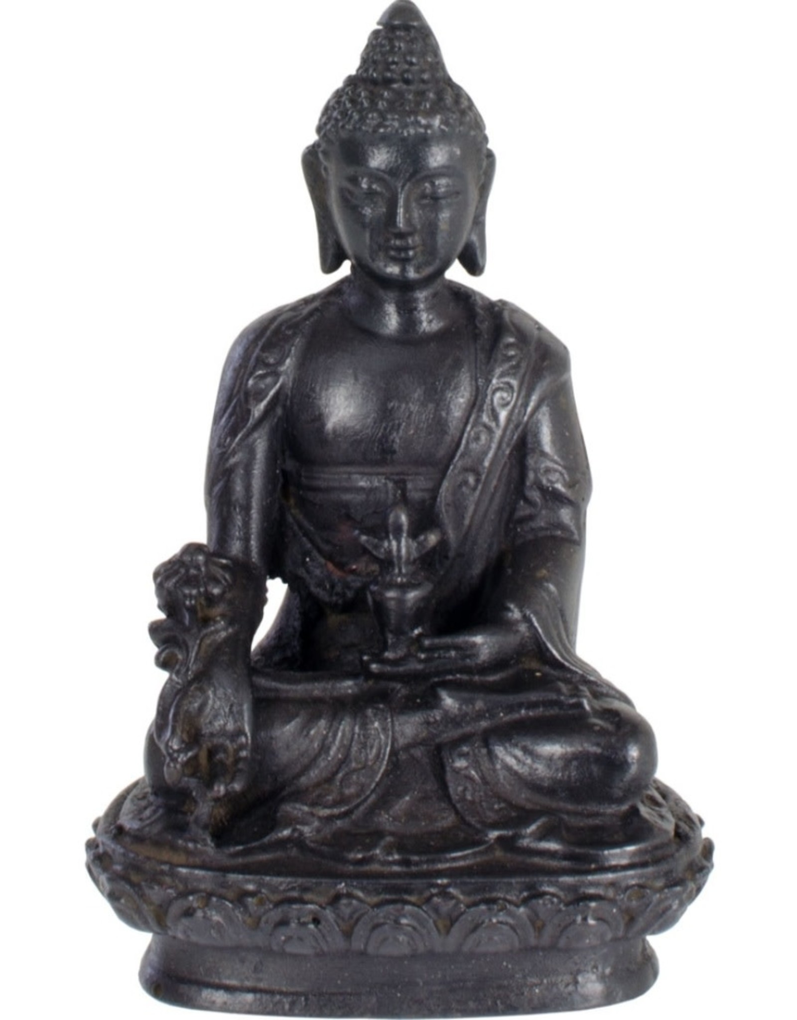 Medicine Buddha Statue Black  4"