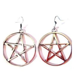 Pentacle Earrings 0.5" Sterling Silver