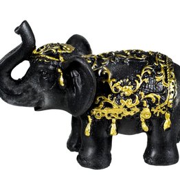 Elephant Statue - Strength and Power Black 3.25"