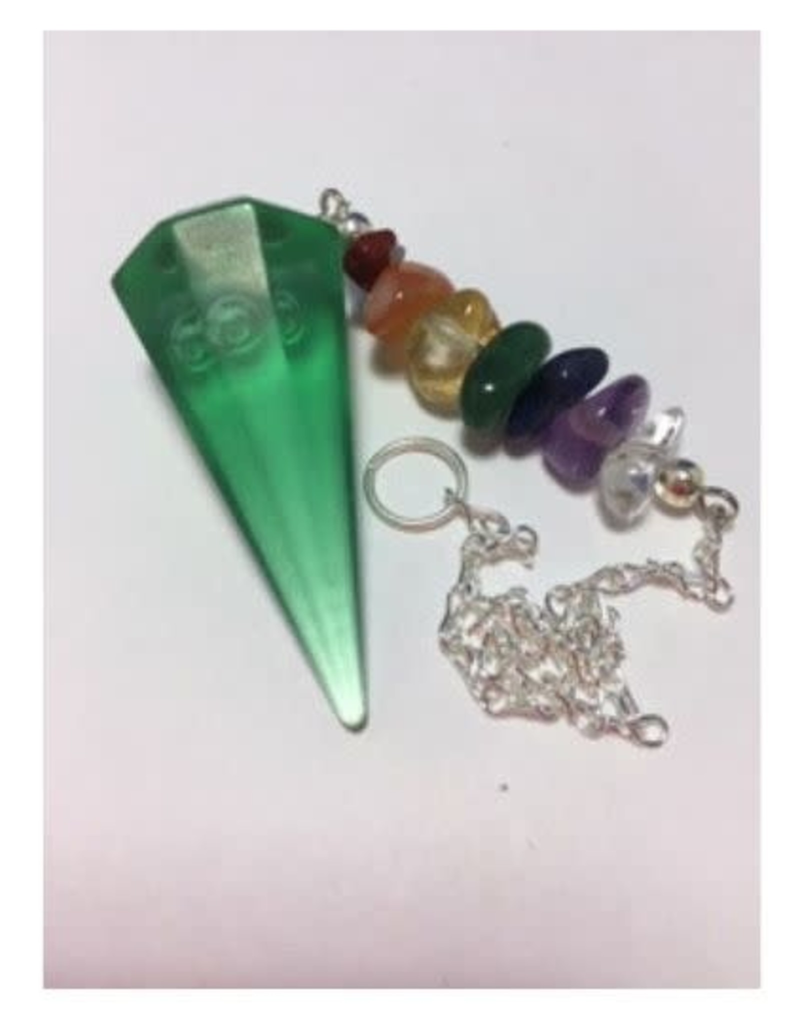 Green Obsidian Chakra Pendulum