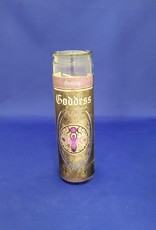 Glass Ritual Candle -Goddess -Lavender - 8"