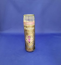 Glass Ritual Candle -Goddess -Lavender - 8"