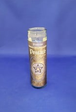 Glass Ritual Candle -Pentacle -Frankincense - 8"