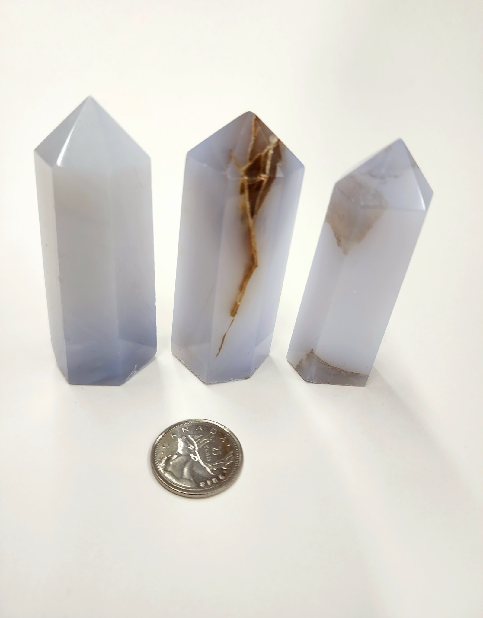 Blue Chalcedony Generator / Point  3" - 3.25"