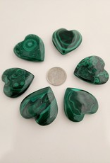 Malachite Hearts 1.25" - 1.75"