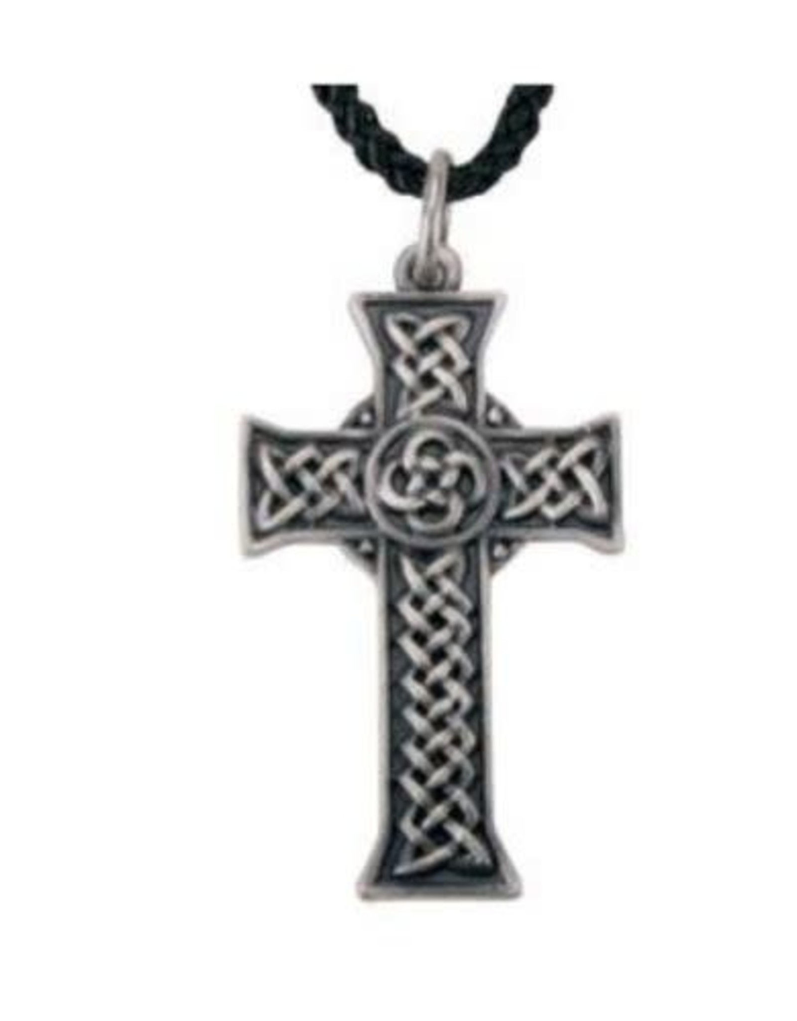 Celtic Cross Pendant  w Cord Stainless Steel 1.5"