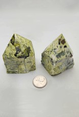 Serpentine and Pyrite Polished Point / Generator