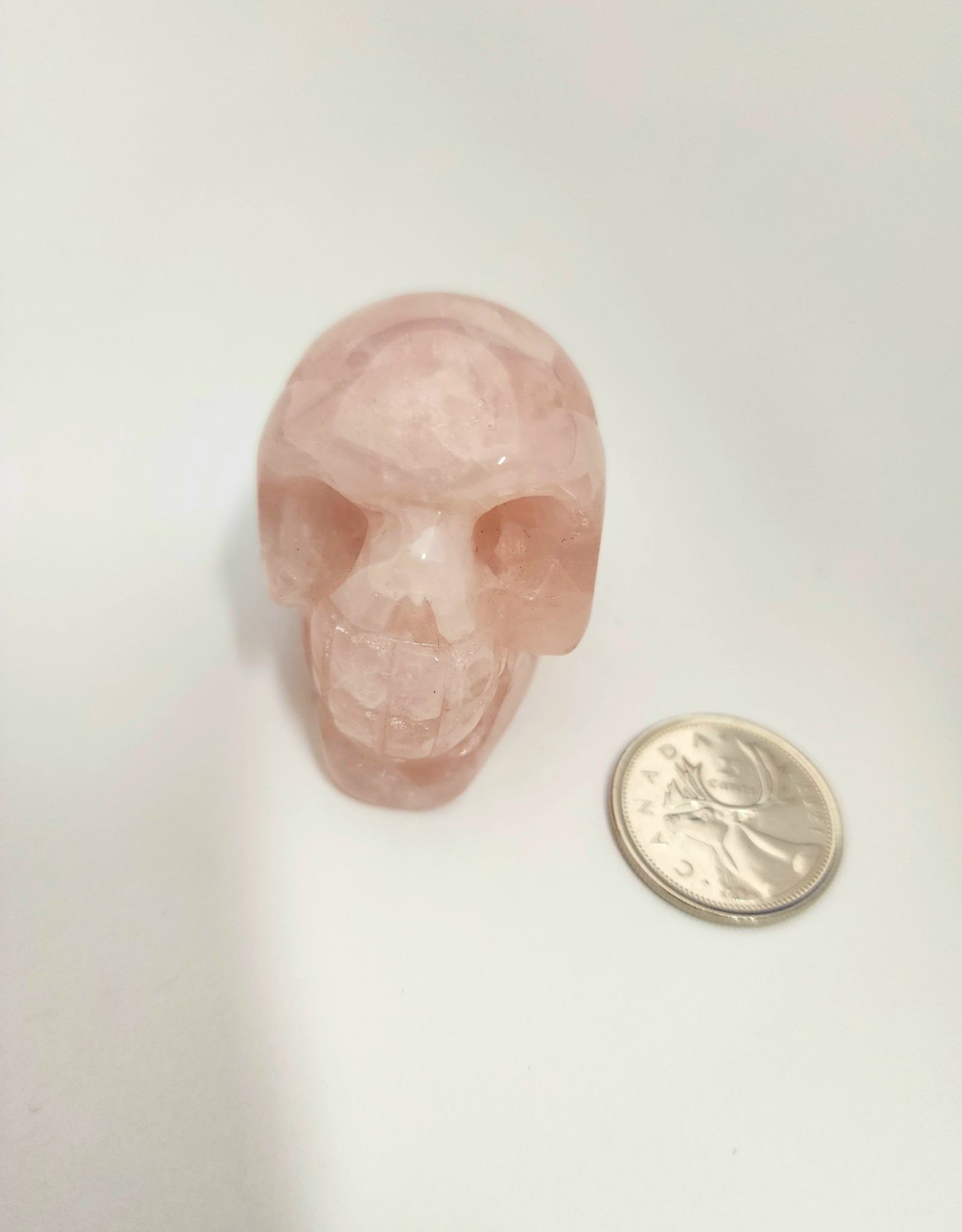 Rose Quartz Skull 2"