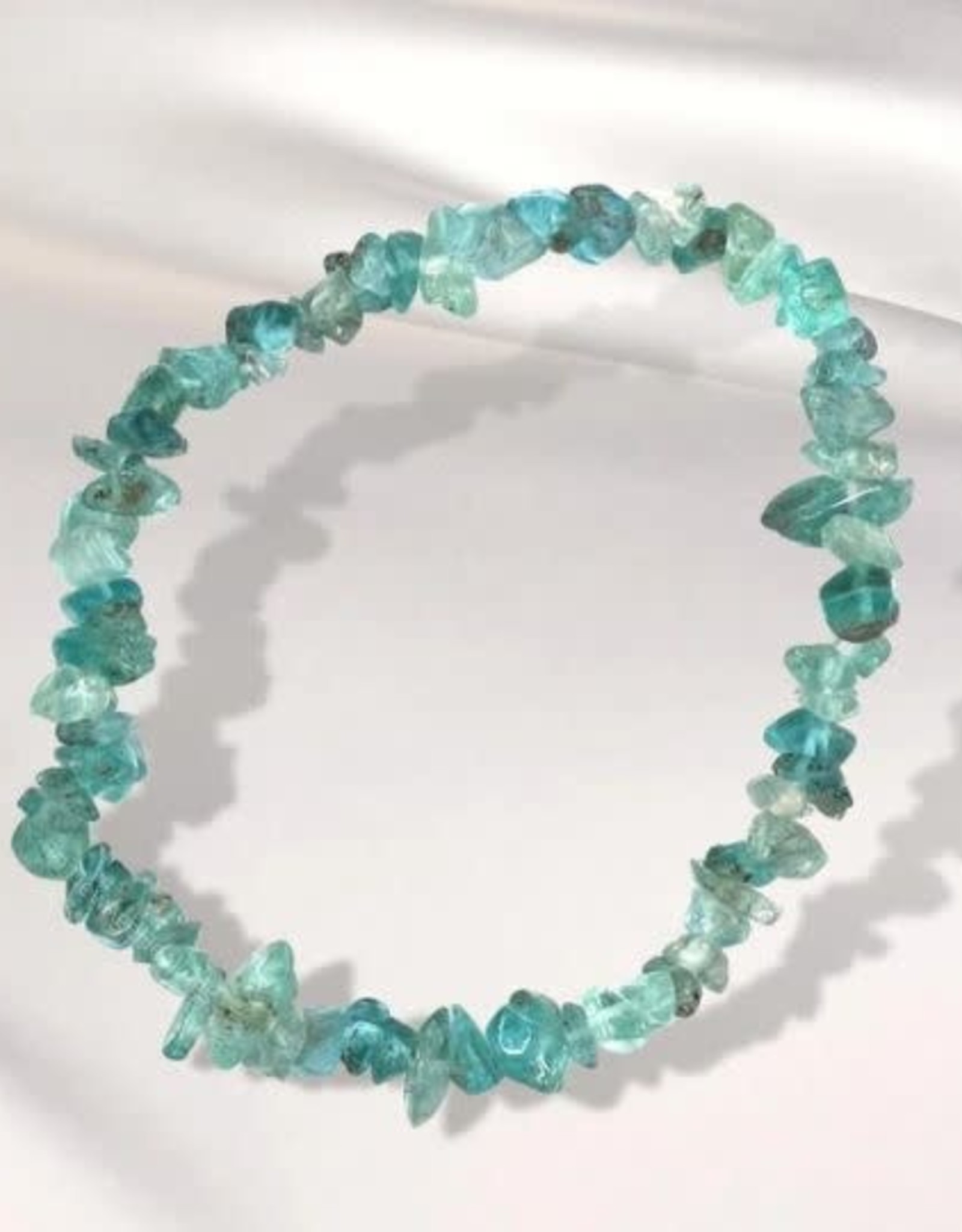 Apatite Clear Light Blue Chip Bracelet