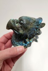 Labradorite Eagle Head Hand-Carved