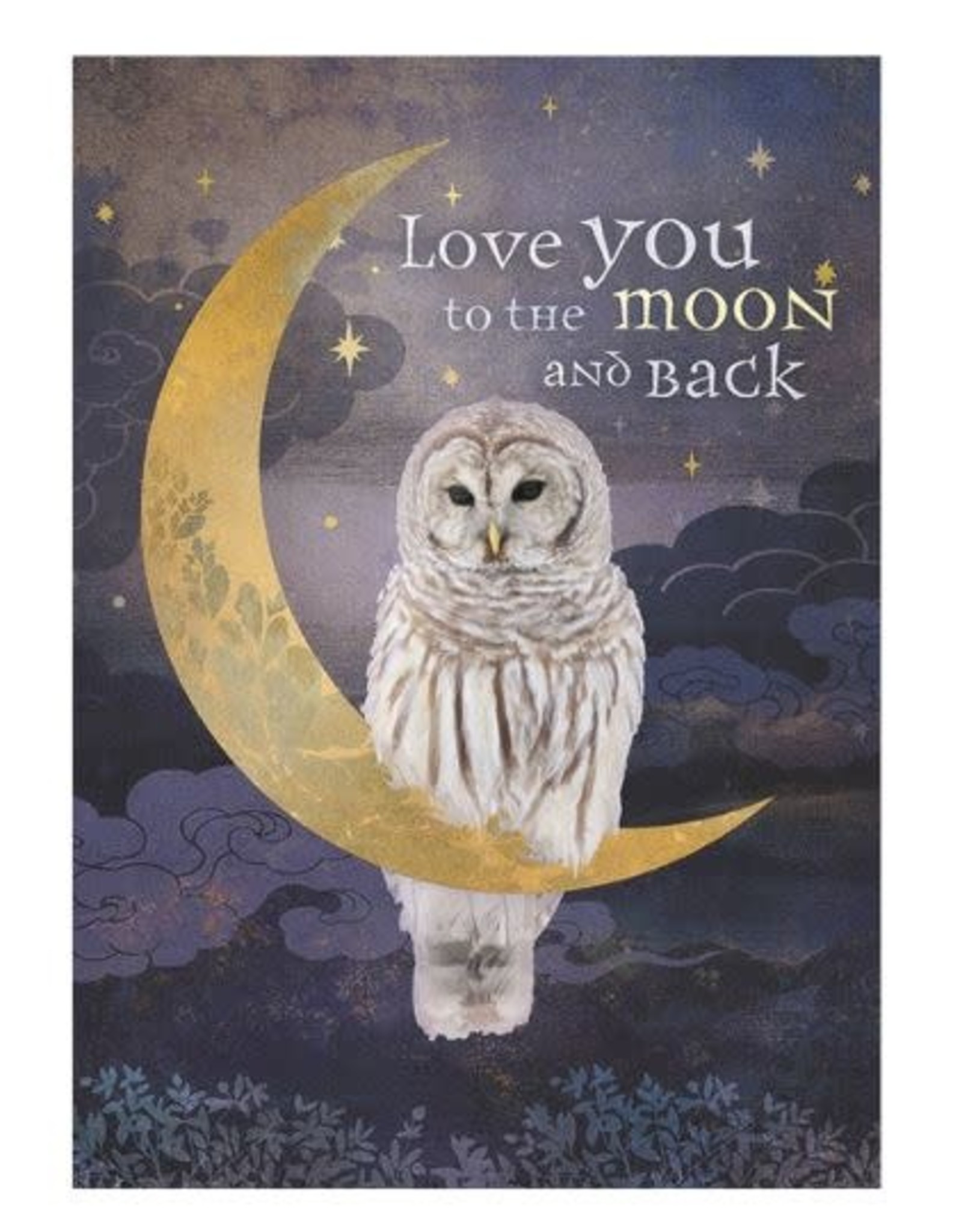 Amber Lotus Love you to the Moon - Greeting Card