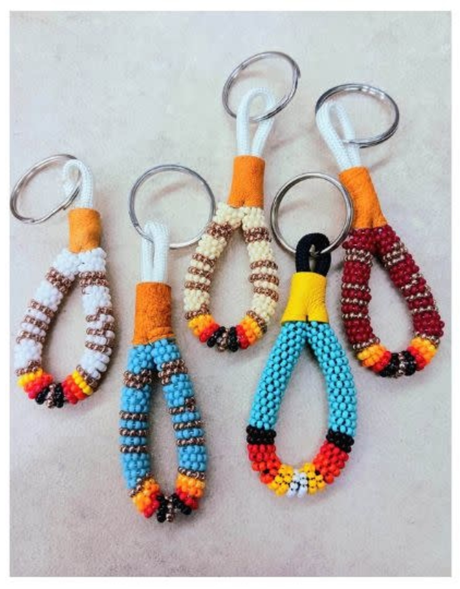 Handcrafted Beaded Key Chains by Allison Deneault Thessalon First Nation