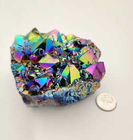 Rainbow Titanium Aura Amethyst Cluster  (Uruguay)