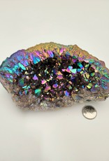 Rainbow Titanium Aura Amethyst Cluster  (Uruguay)