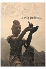 Amber Lotus With Gratitude Greeting Card