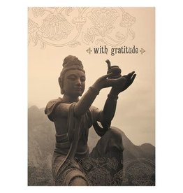 Amber Lotus With Gratitude Greeting Card