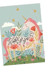 Tree - Free Greetings Magical Floral Unicorn Greeting Card
