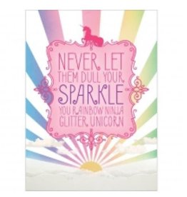 Tree - Free Greetings Rainbow Ninja Glitter Unicorn Greeting Card